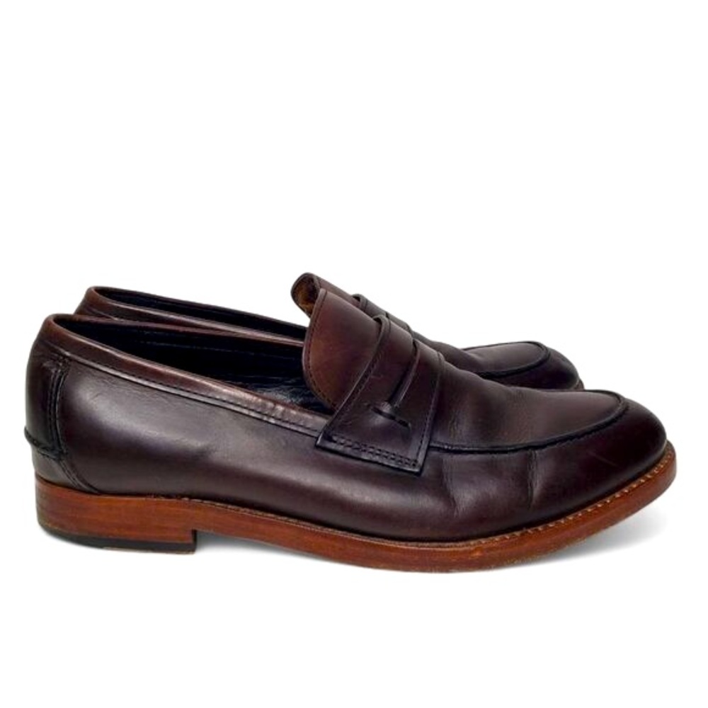 Coach Allen Penny Loafer Men's Dark Brown Leather Dressy Carrier Slip On 7W